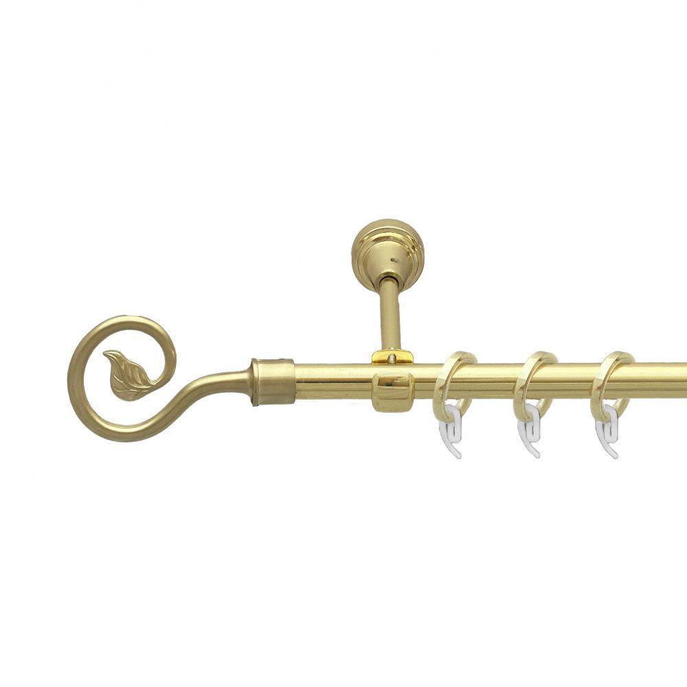 Карниз для штор Orvit Лук однорядный гладкий 16 мм 240 см Золотой (7751901)