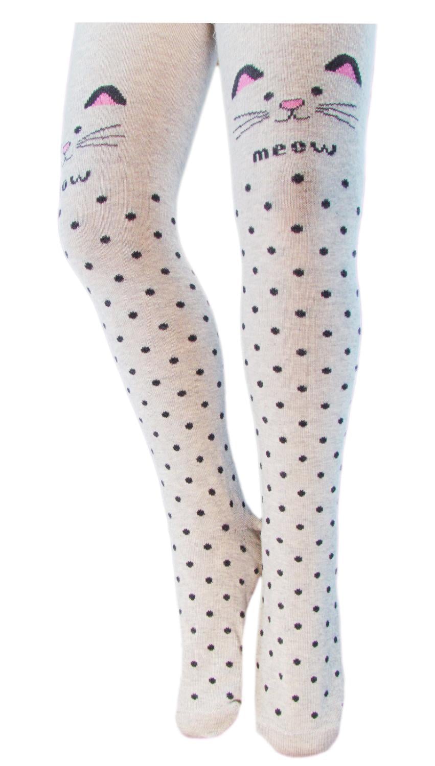 Колготки детские демисезонные Олми 1011д 138 Кот meow 116-122 см р. 18 Серый (64986)