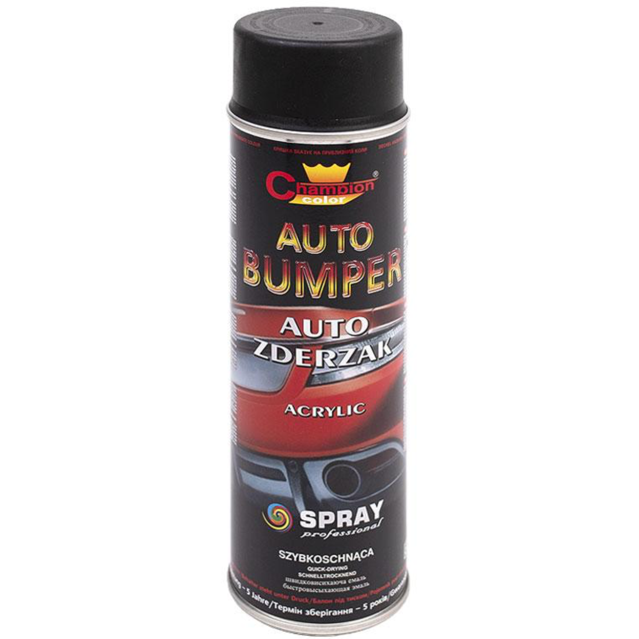 Краска для пластика Champion Auto Bumper Zderzak 500 мл аэрозоль Черный