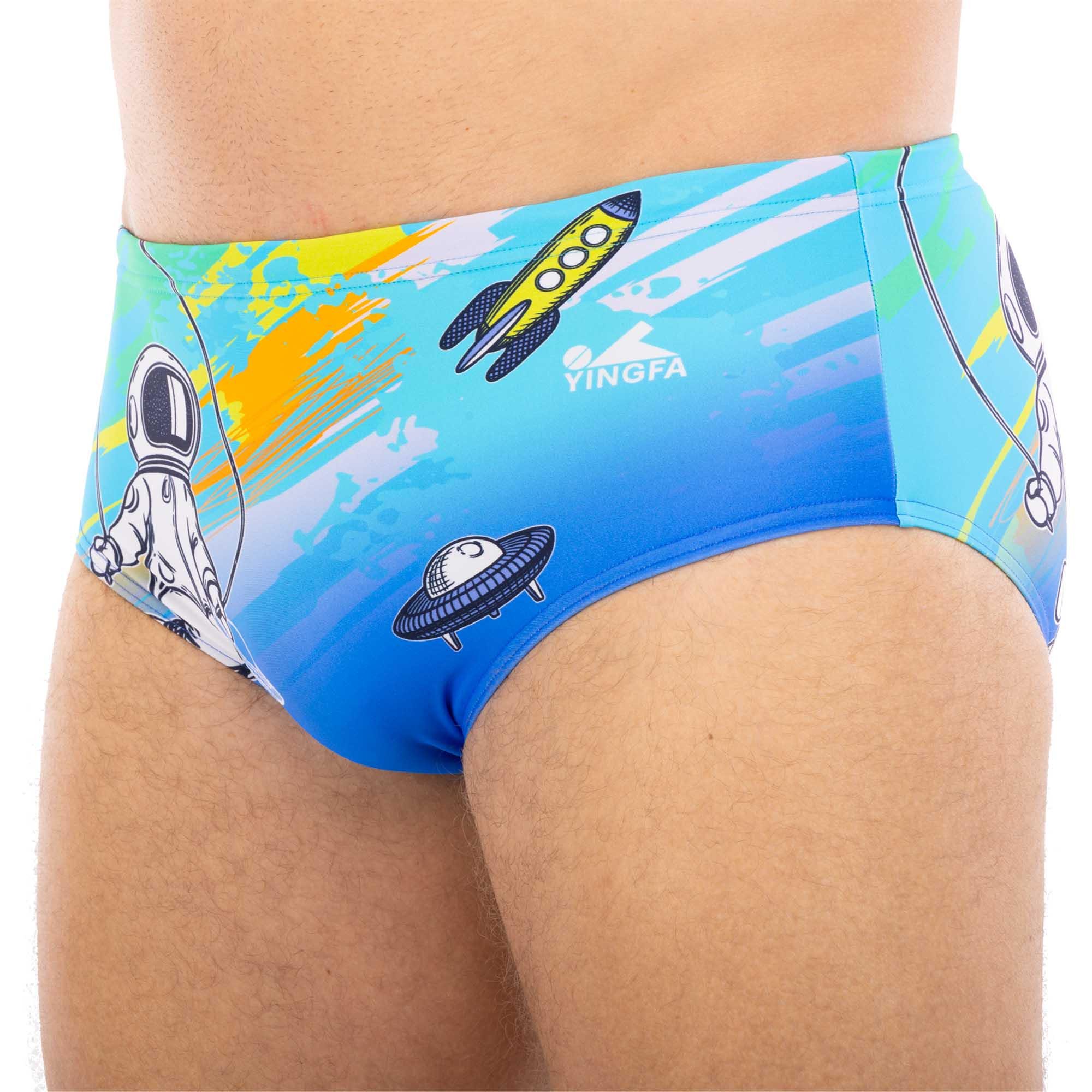 Плавки мужские классические для плавания YINGFA Space 9652 XL Голубо-синий (9652_Голубой-синий_XL_(165-17)