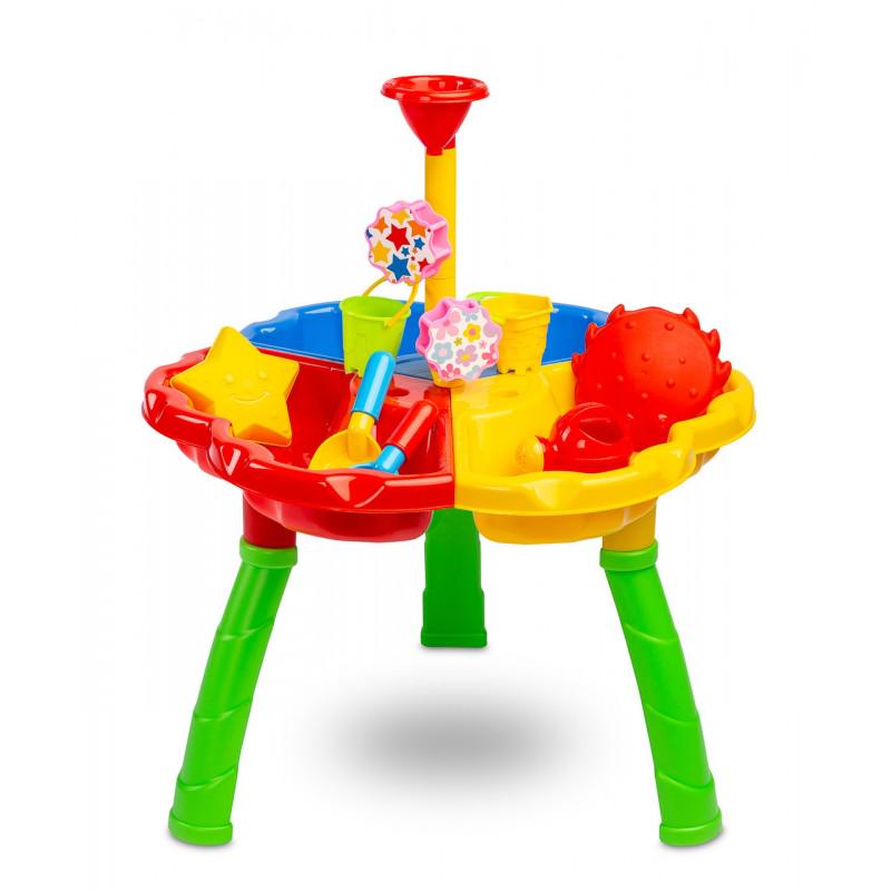 Игровой столик для песка и воды Caretero Bali 7 игрушек Разноцветный