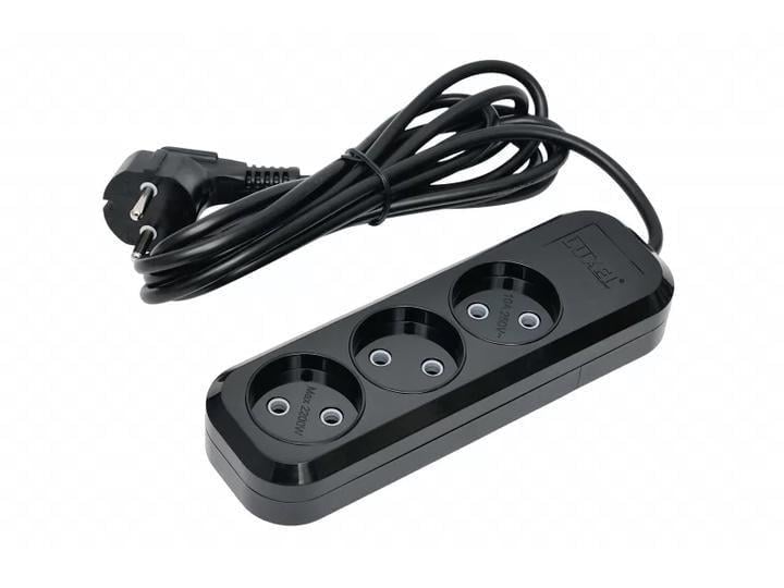 Удлинитель сетевой Luxel 3 розетки 3 м Черный (7523)