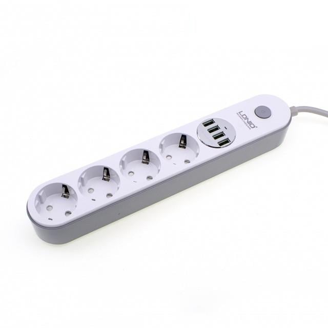 Фльтр мережевий подовжувач LDNIO з USB виходами 4x220 V/4xUSB 2 м. (SE4432) - фото 5