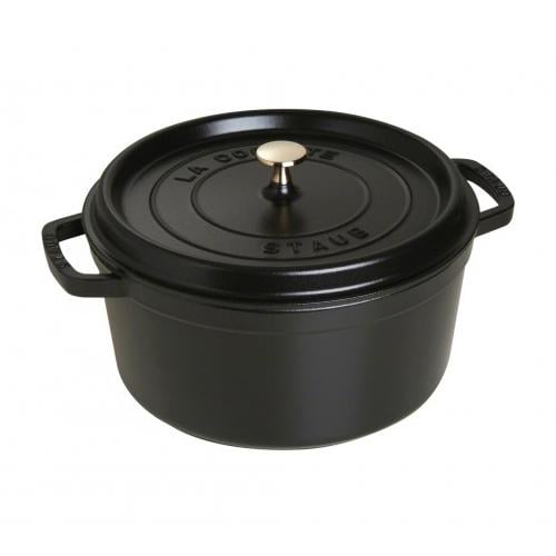 Кастрюля чугунная Staub New Classic эмалированная с крышкой 6,7 л 28 см Черный (1102825)