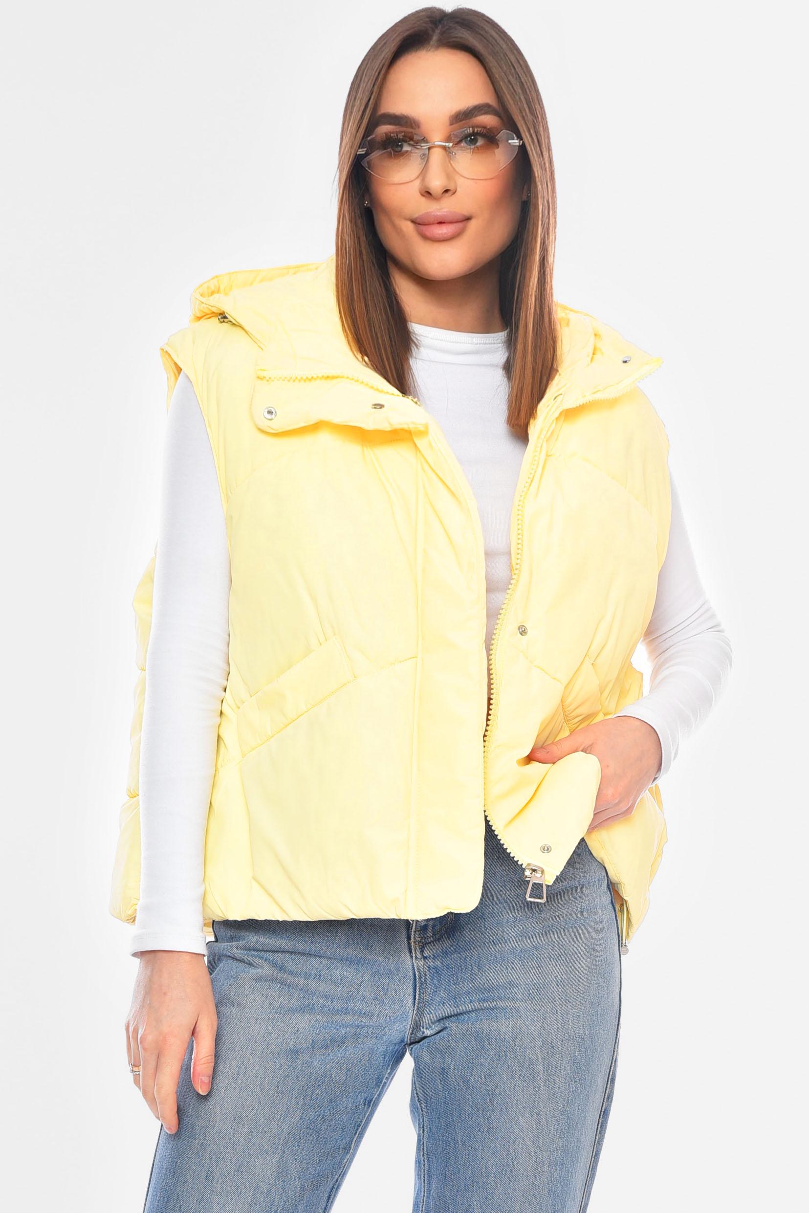 Жилетка жіноча однотонна 200307 L Жовтий