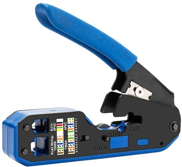 Инструмент обжимной для интернет кабеля RJ45/RJ11/RJ12 (crmprj4511)