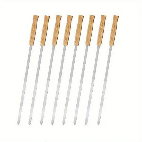 Набор шампуров в чехле с деревянной ручкой 8 шт. (DA609)