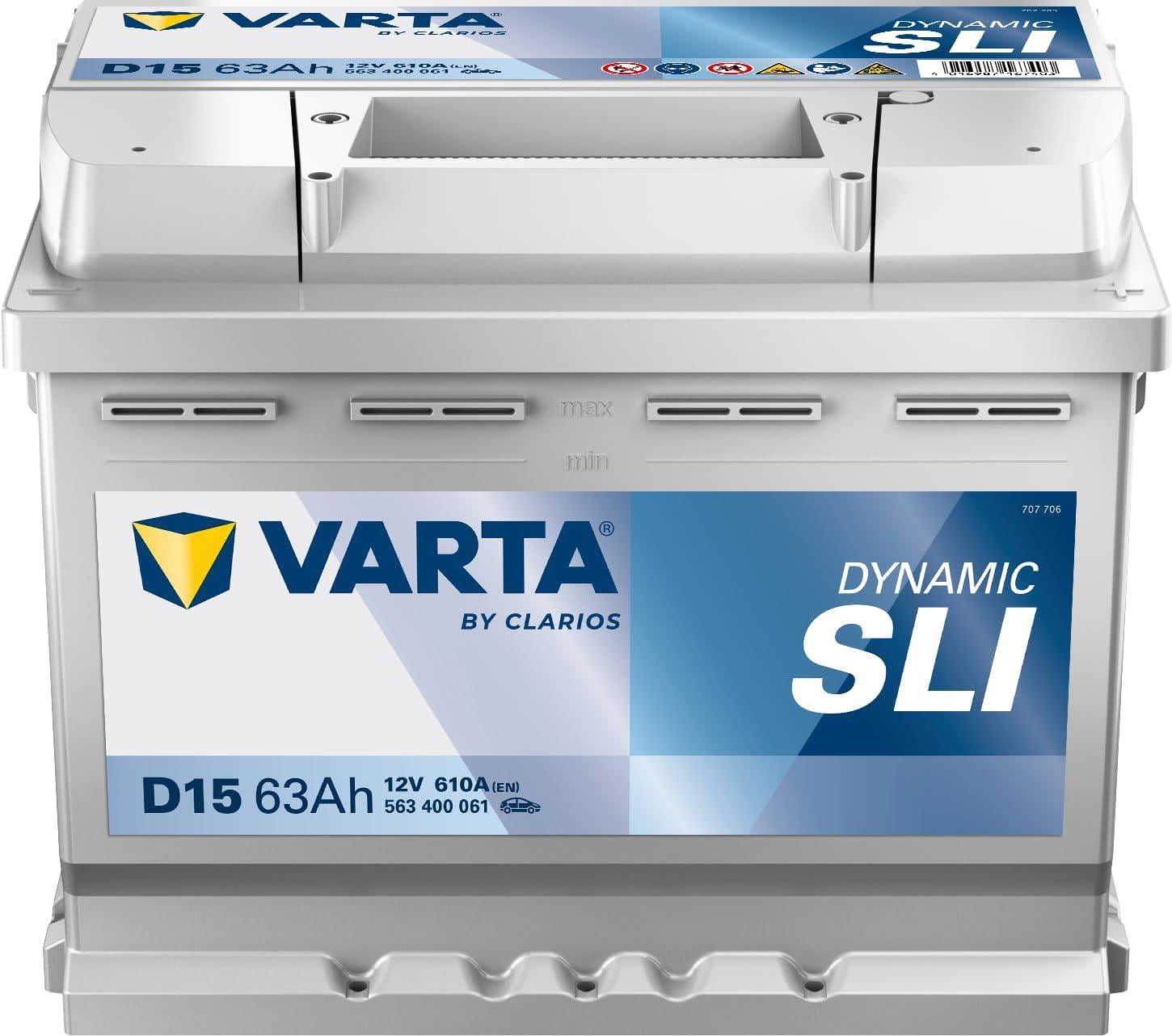 Аккумулятор автомобильный Varta Dynamic SLI 12V 63 Ah 610A R+ (563400061)