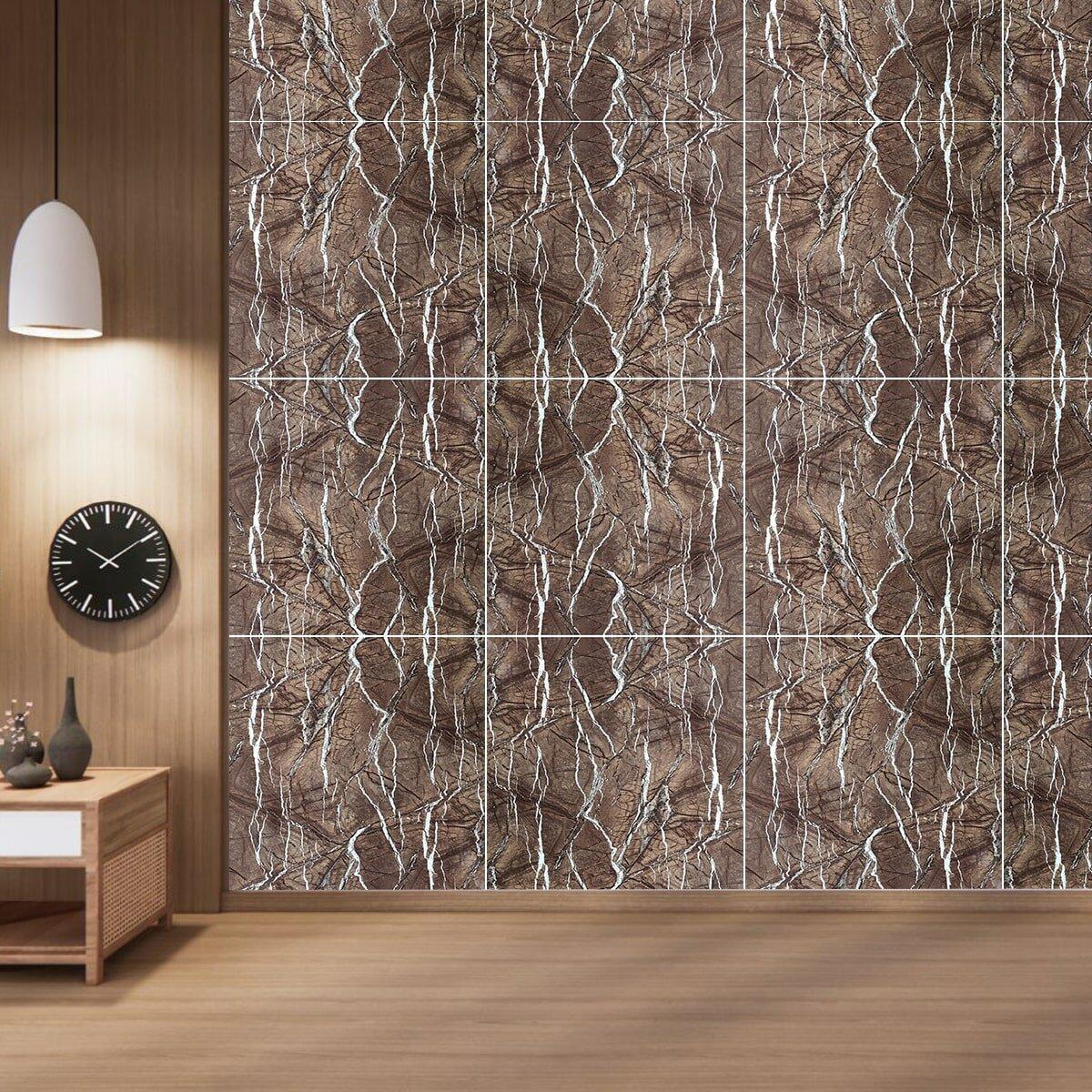 3D-панель Sticker Wall из ПВХ S декоративная 600x600x3 мм Коричневый мрамор (3DPanda-1622) - фото 2