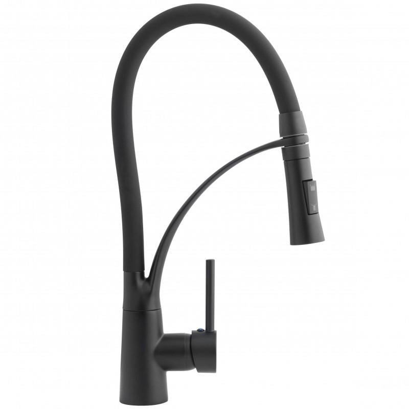Смеситель для кухни Yoka BZ.ZEFIR-BLK с гибким изливом Черный (161999)