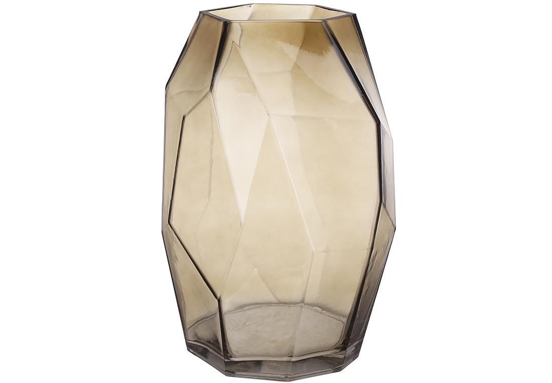 Ваза стеклянная BonaDi Айсберг 28 см Коричневый (591-354)