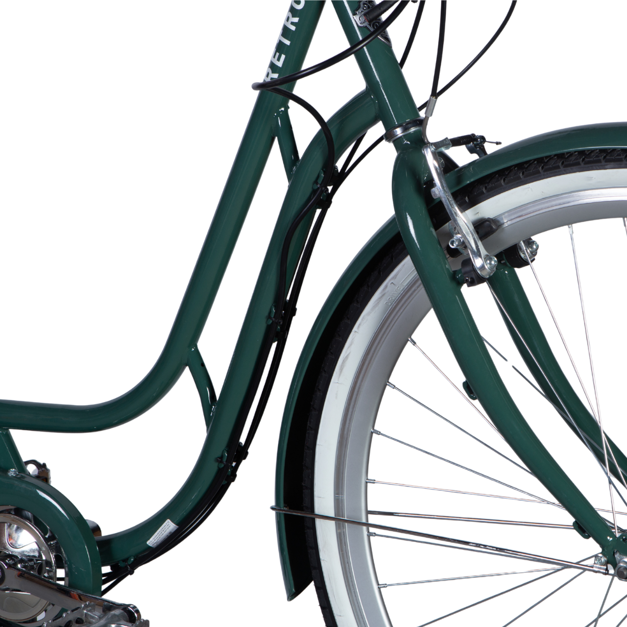 Велосипед з електроприводом ST Dorozhnik eRETRO Vbr FR 28" 19" 36B 12,5 Ахч 500 Вт Зелено-сірий - фото 4