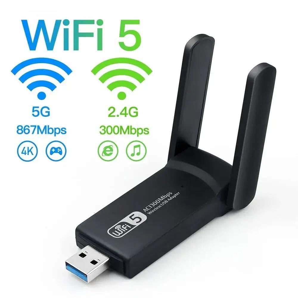 Адаптер Mu-MIMO RTL8812BU WiFi USB3.0 1300 Mbps 2,4G+5G 802.11ac 2х3 дБ (11180148) - фото 4