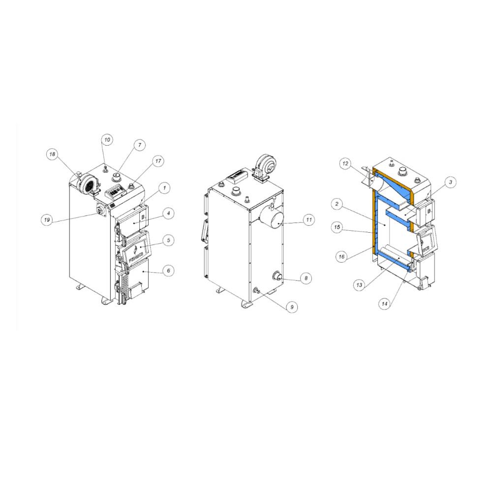 Котел твердопаливний Feniks B 30 кВт з механічним управлінням (F.FBnМ30) - фото 8 Котел твердопаливний Feniks B 30 кВт з механічним управлінням (F.FBnМ30) - фото 8
