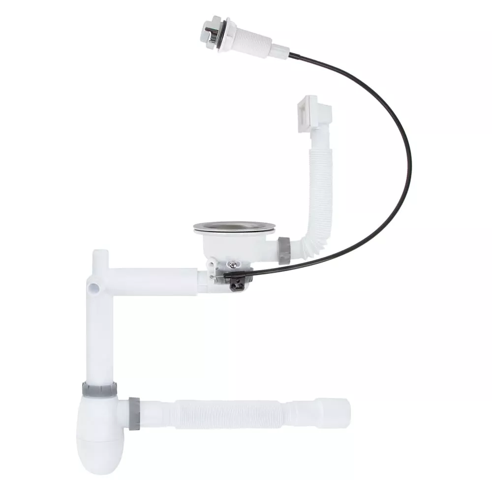 Сифон для кухонной мойки ITAL 3 1/2" 90 мм полуавтоматический с телескопическим выпуском (KT2119SA) Сифон для кухонной мойки ITAL 3 1/2" 90 мм полуавтоматический с телескопическим выпуском (KT2119SA)