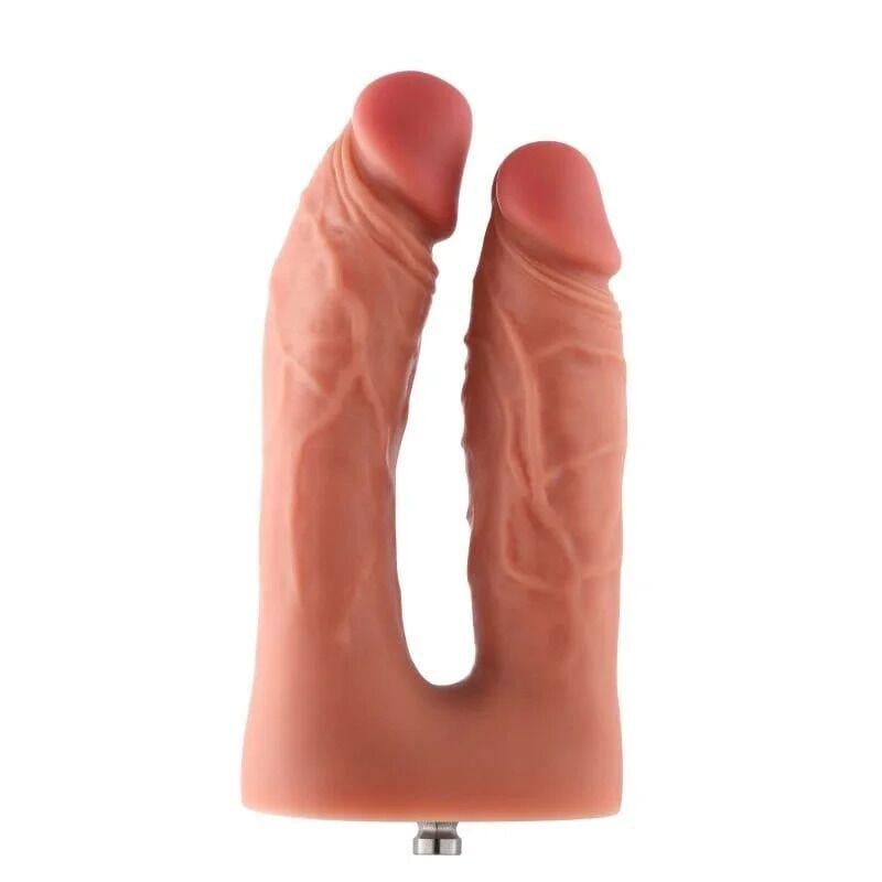 Фалоімітатор подвійний для секс-машин Hismith Silicone Double Penetrator система KlicLok (SX4008)