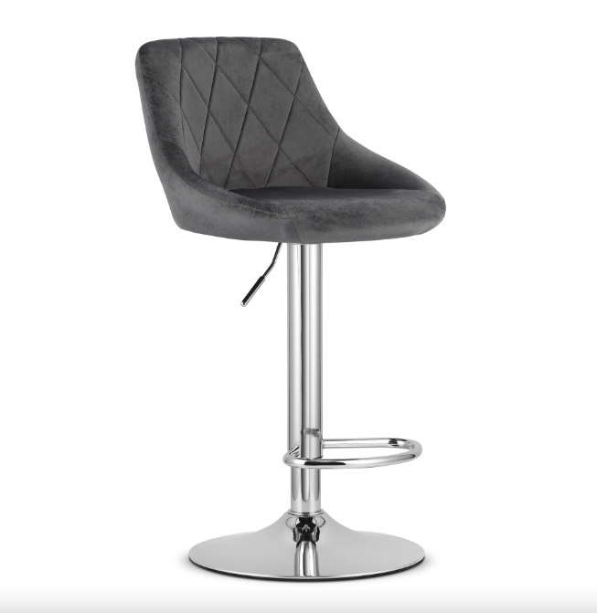 Барный стул Leobert Kast со спинкой Серый (4682)