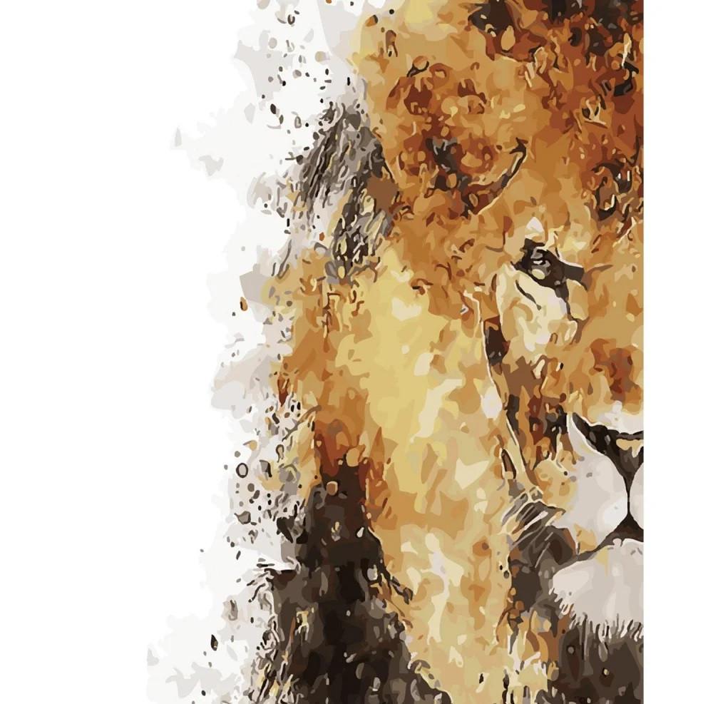 Картина по номерам Strateg Львиный взгляд 40x50 см (SY6060)