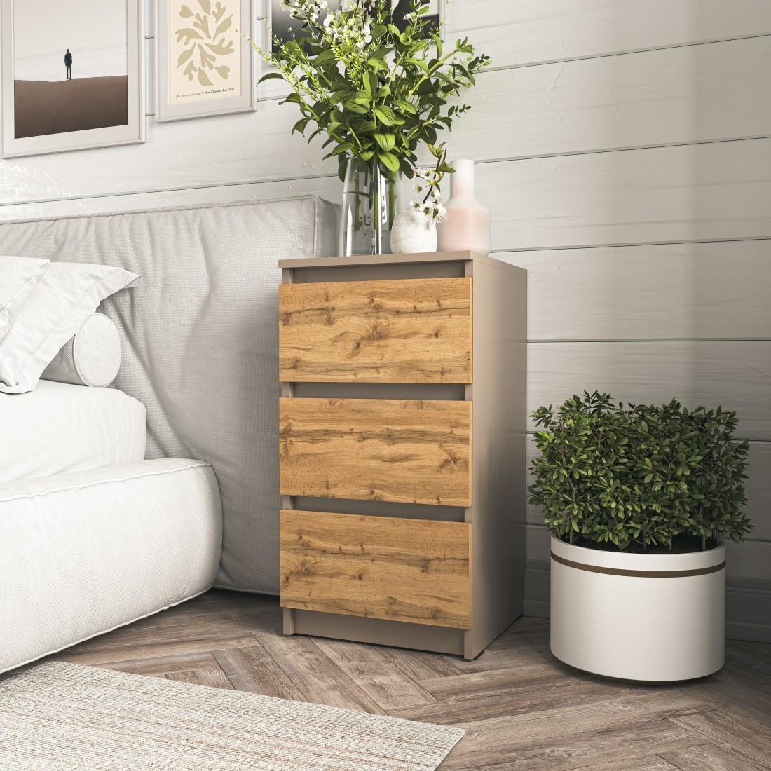 Тумба прикроватная 400х758х398 мм Капучино/Дуб аппалачи (B-762)