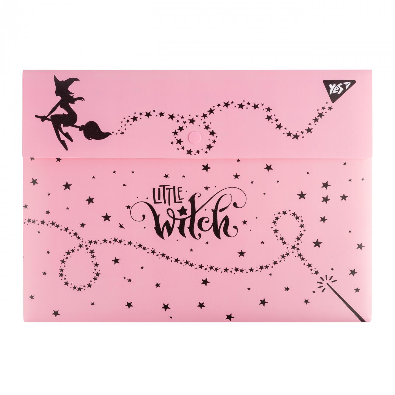 Папка-конверт YES Witch А4 на кнопке (491948)
