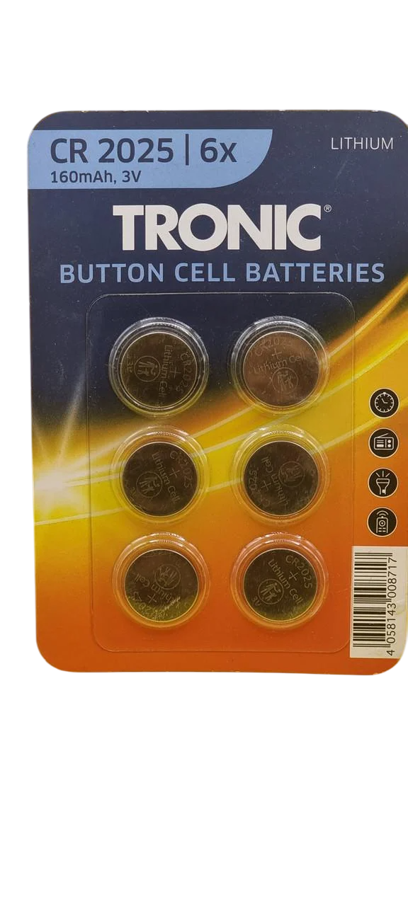 Батарейки литиевые Tronic CR2025 блистер 2026 6 шт. (2633698580)