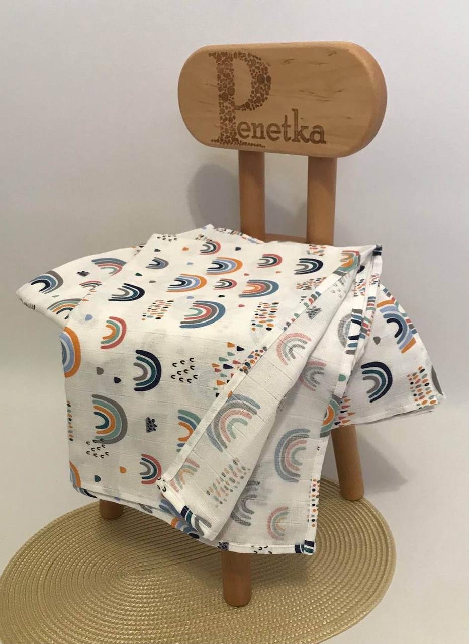 Пеленка Penetka Радуга муслиновая двухслойная 100x80 см (6490.100.80.194)