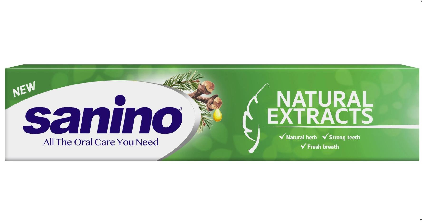 Зубна паста SANINO Natural Extracts з натуральними екстрактами 50 мл (15544)