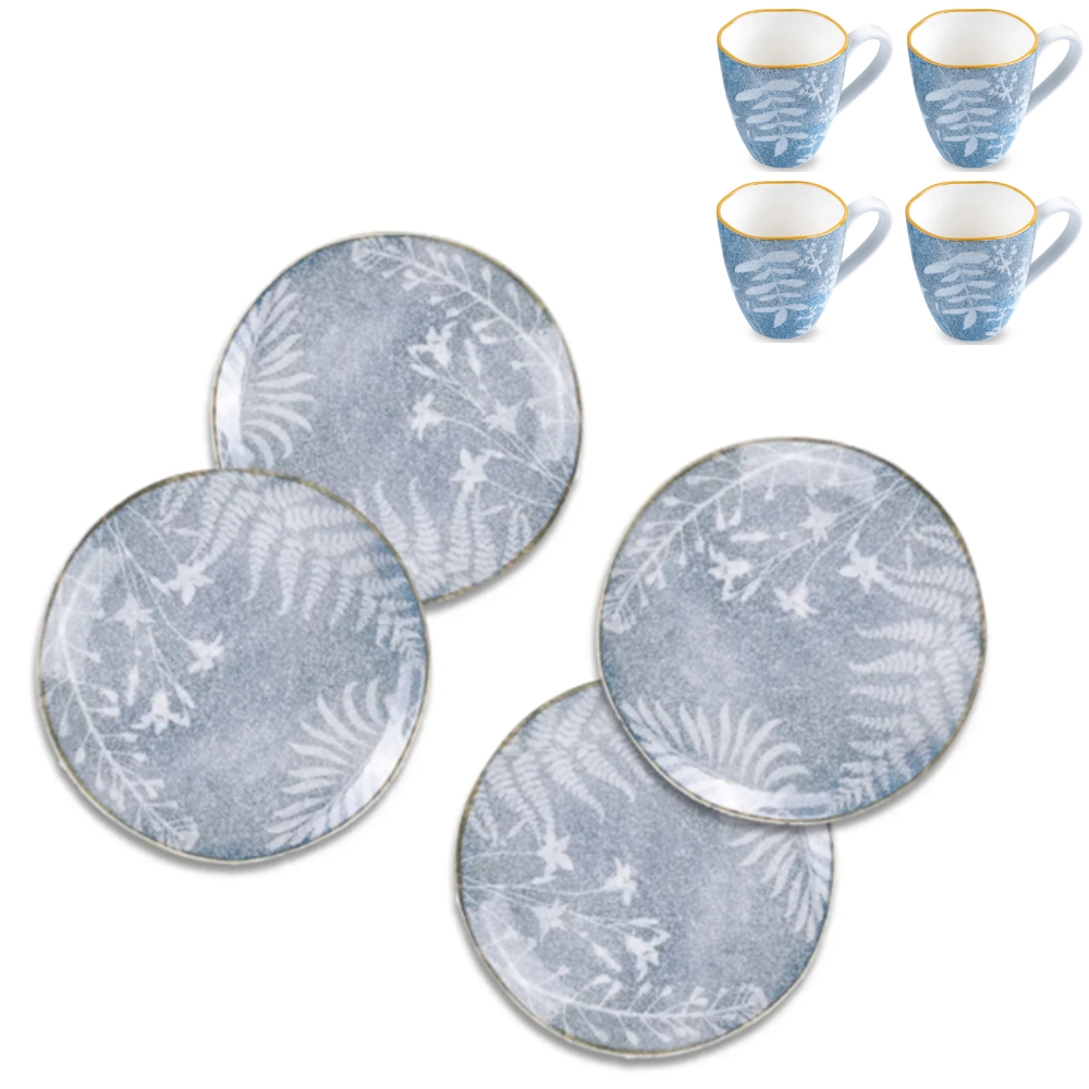 Набор десертных тарелок и чашек Krauff Sand 21 см/360 мл 8 шт. (55-333-431)