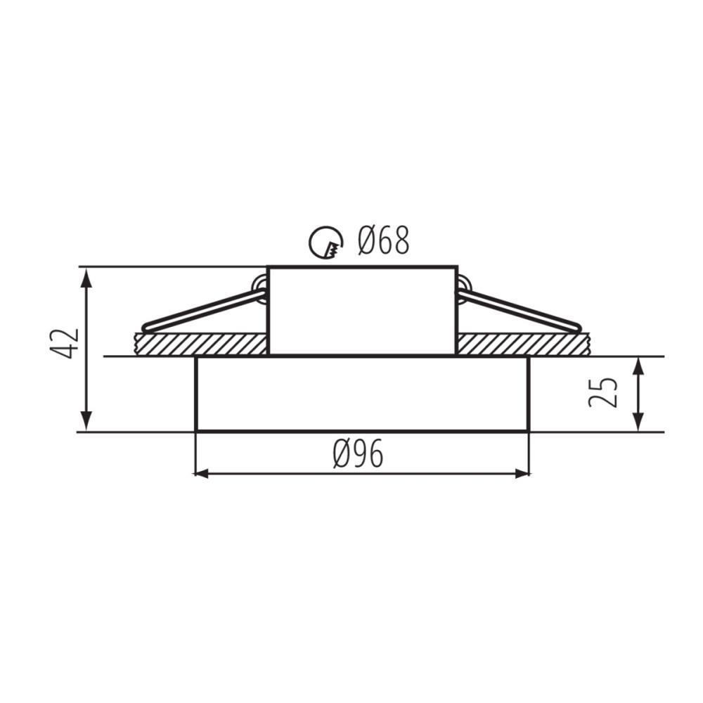 Светильник точечный Kanlux Eliceo GX5.3/GU10 1x10W IP20 (35287) - фото 2