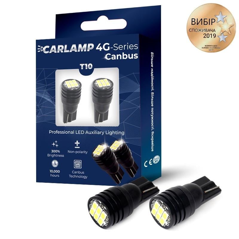 Автолампи світлодіодні Carlamp W5W Canbus 6000 K для габаритів з обманкою 2 шт. (T103020) - фото 7