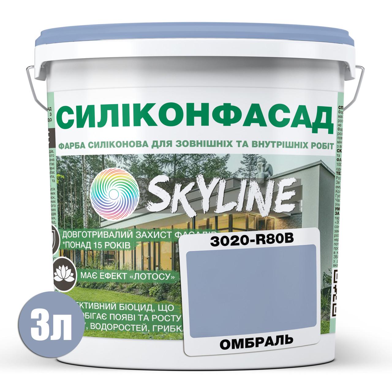 Краска фасадная SkyLine 3020-R80B Силиконфасад 3 л Омбраль (2595725020) - фото 2 Краска фасадная SkyLine 3020-R80B Силиконфасад 3 л Омбраль (2595725020) - фото 2