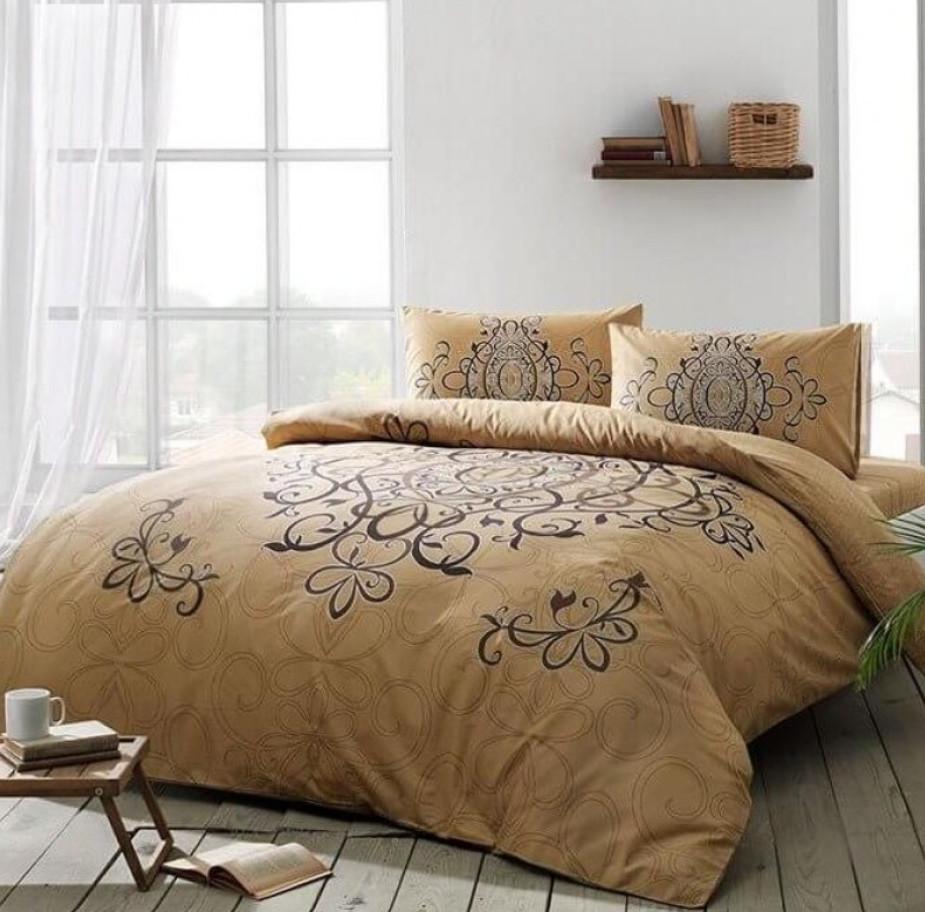 Постельное белье Tac ранфорс 200x220 см Brown (2000022279165)