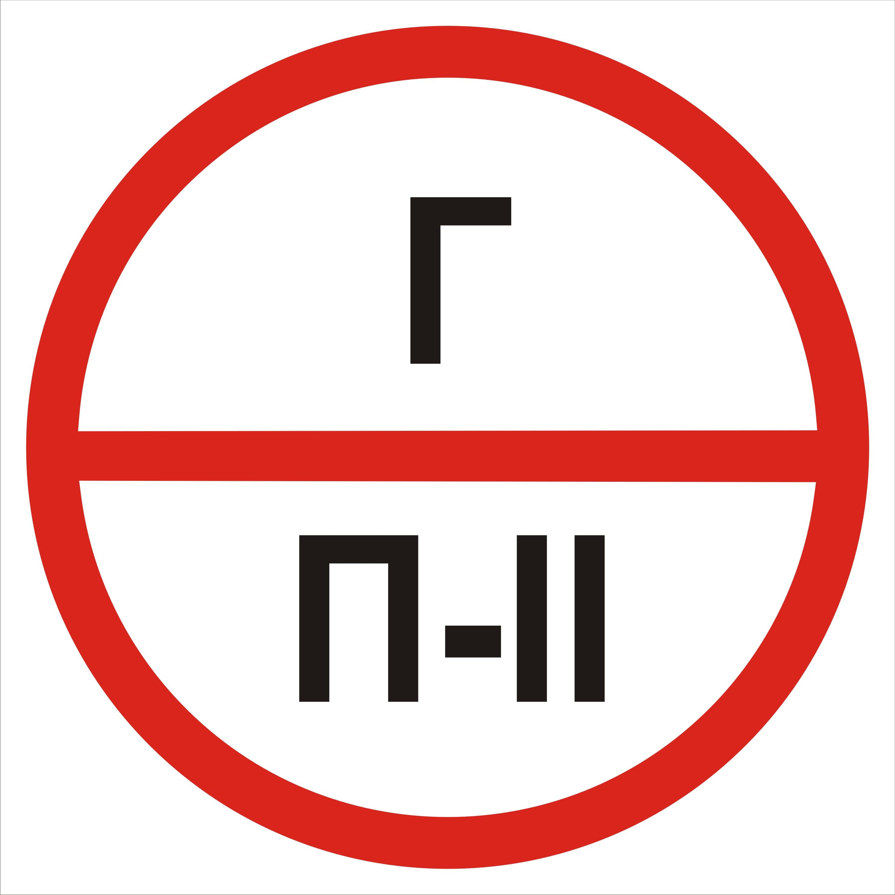 Табличка категория помещения Г/П2 20х20 см (00206)