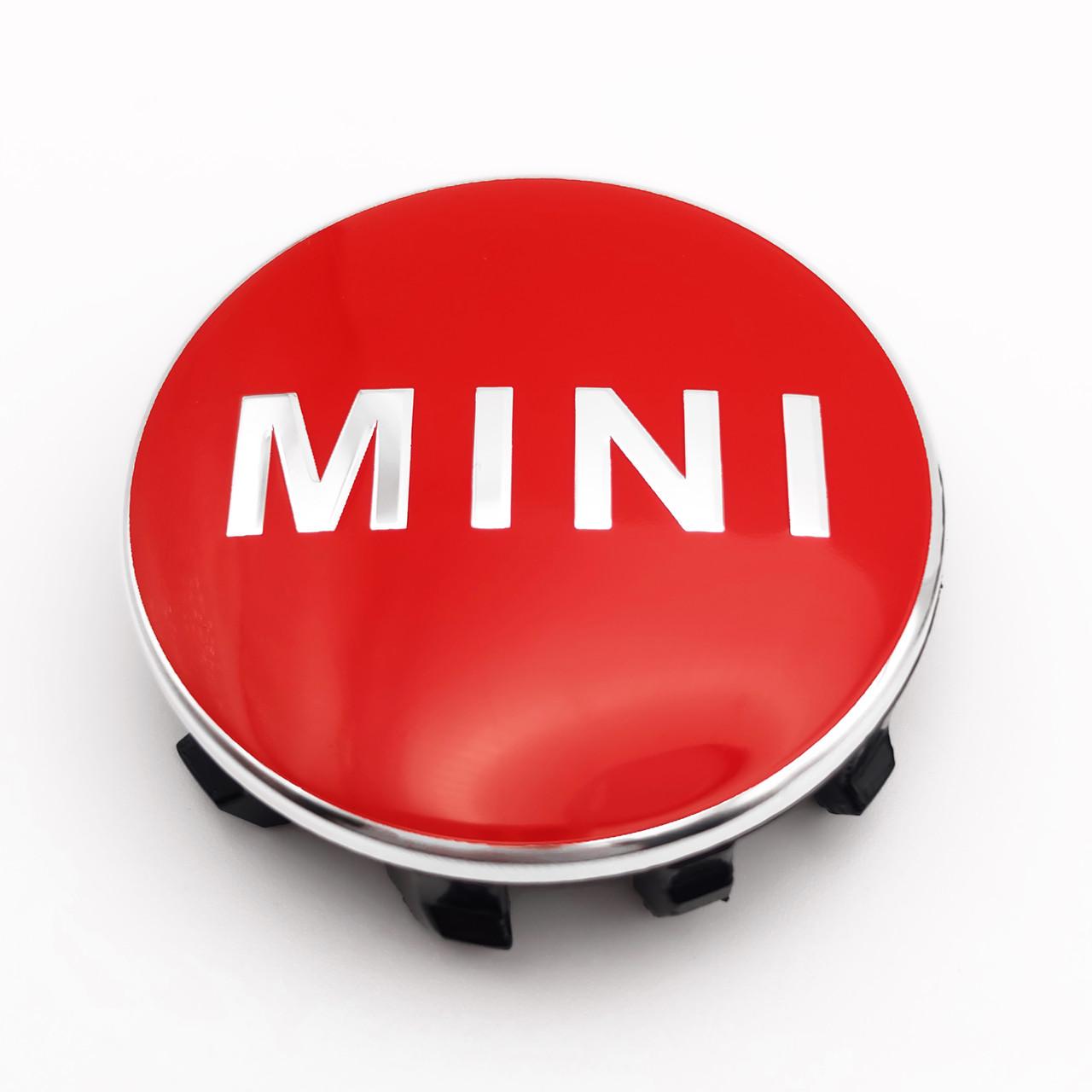 Ковпачок заглушка маточини колеса Mini 56 мм Червоний/Хром (3008351328)
