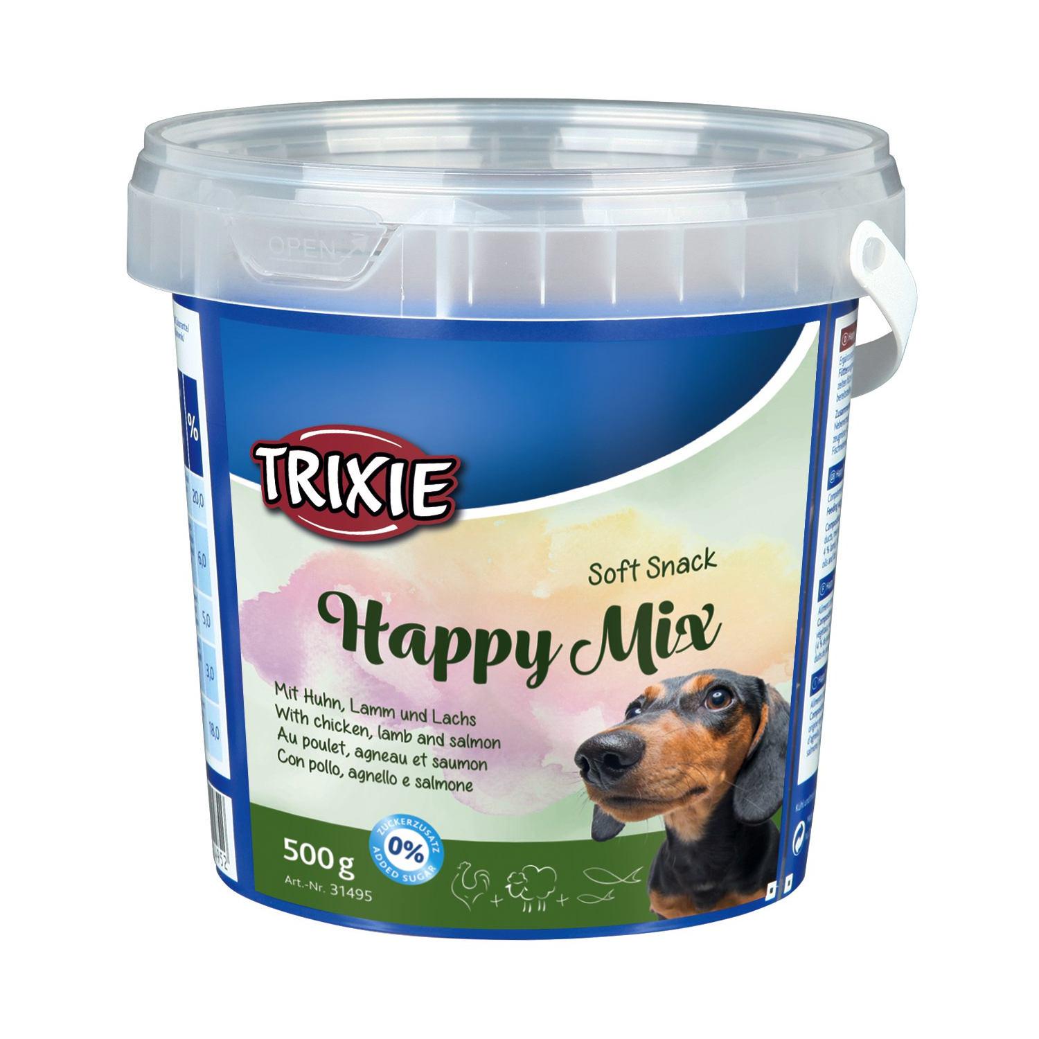 Ведро лакомств для собак Trixie Happy Mix 500 г ассорти