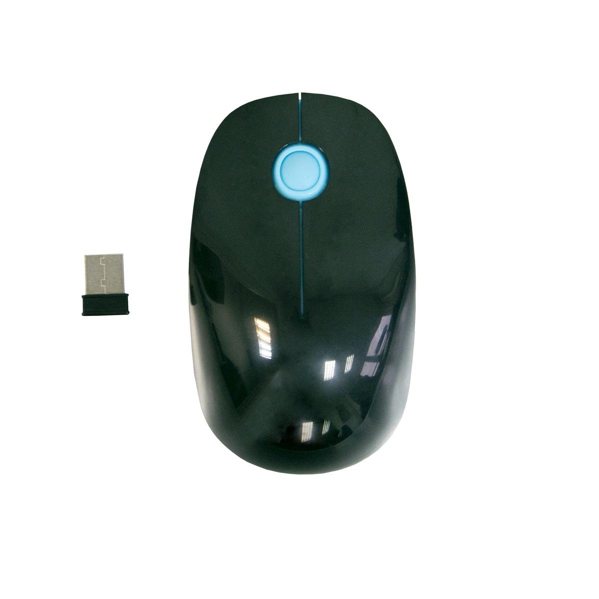 Мышка беспроводная компьютерная Wireless Mouse G-217 Черный (1009006-Blue) - фото 2