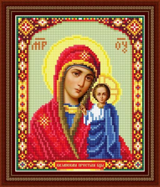 Алмазная мозаика Икона Казанская Божья Матерь 19х23 см (1878034547)