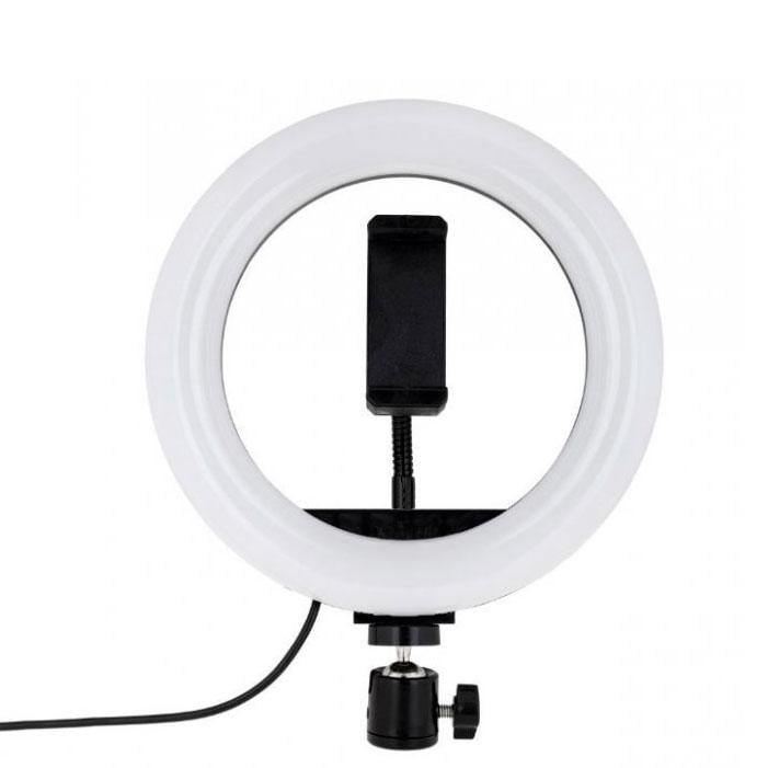 Кольцо для селфи светодиодное 20 см Led RGB MJ20 (1009539-White) - фото 1