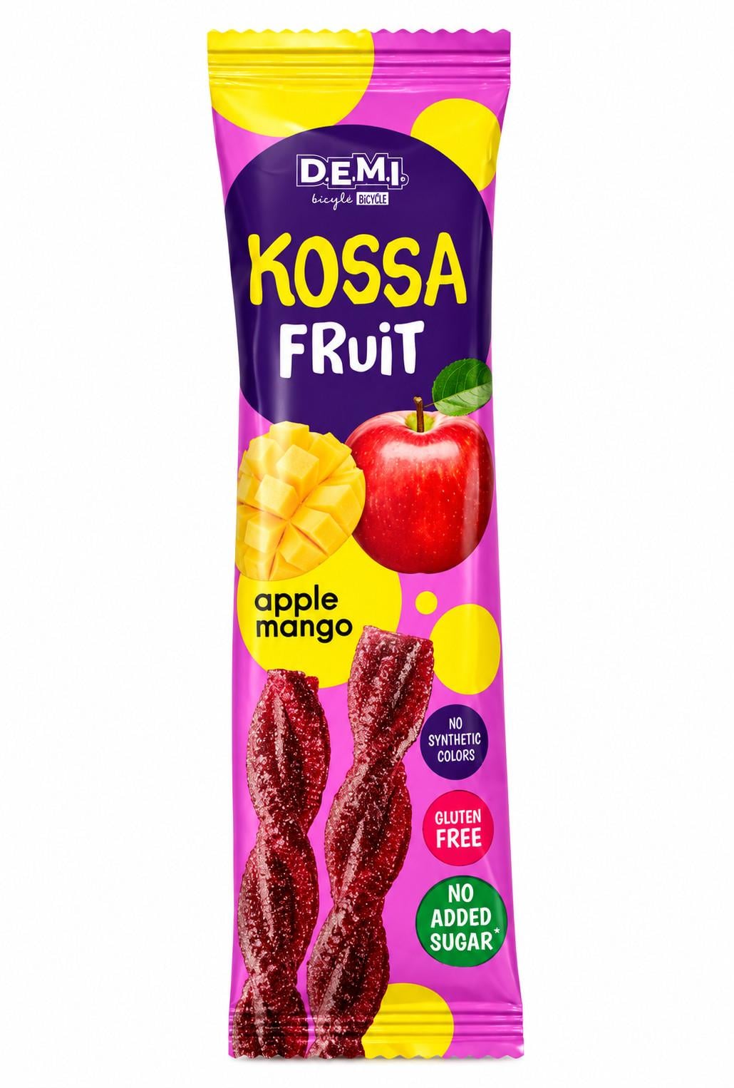 Пастила фруктовая DEMI Kossa Fruit с манго соком 30 шт. 15 г (60376)