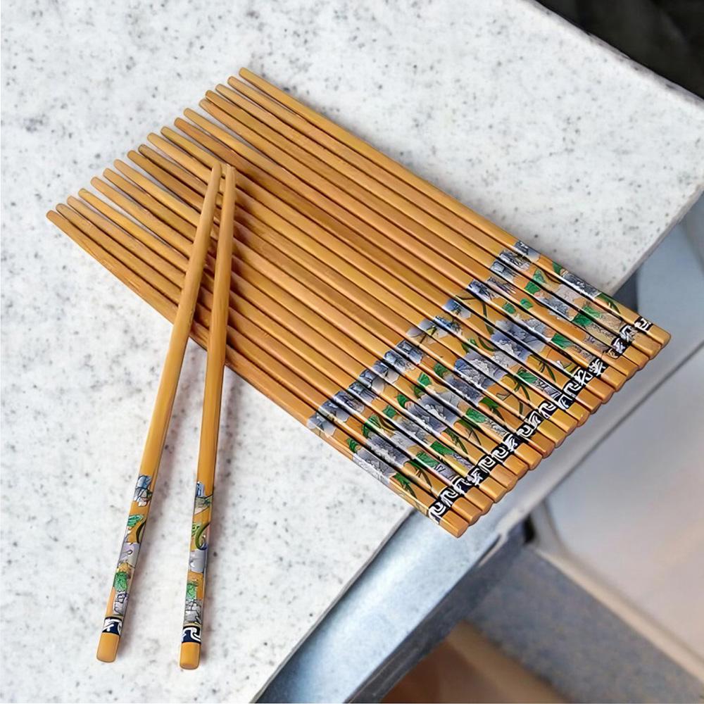 Палочки для суши бамбуковые с узором 10 пар 24,5 см - фото 5 Палочки для суши бамбуковые с узором 10 пар 24,5 см - фото 5