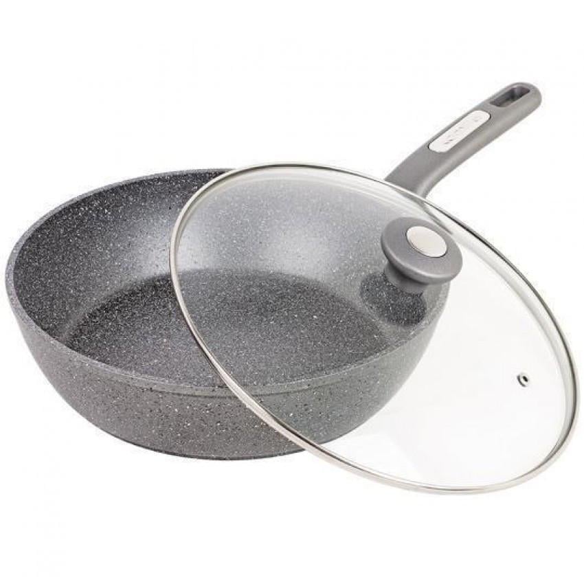 Сковорода-сотейник Kamille Granite KM-4277GR с крышкой 28 см