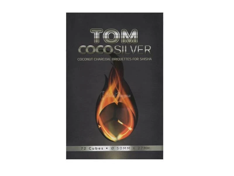 Вугілля кокосове Tom COCO Silver сегмент під калауд 1 кг 60 шт. (482000288)