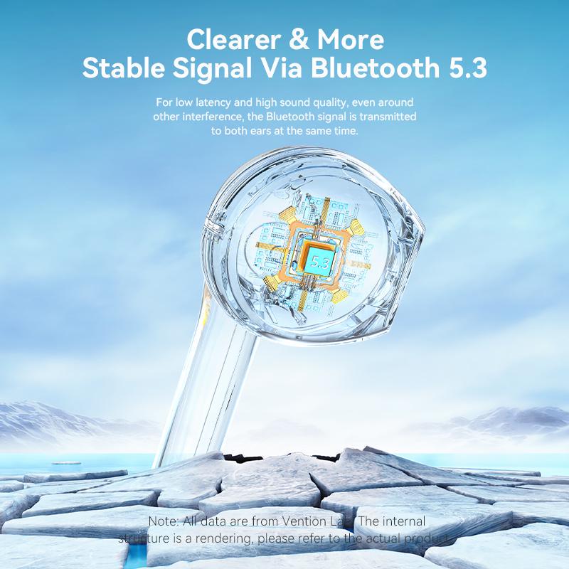 Навушники бездротові Vention Elf E02 Bluetooth 5.3 TWS 13 мм 22 год відтверення AAC/SBC Hi-Fi IPX4 Чорний (NBGB0) - фото 3 Навушники бездротові Vention Elf E02 Bluetooth 5.3 TWS 13 мм 22 год відтверення AAC/SBC Hi-Fi IPX4 Чорний (NBGB0) - фото 3