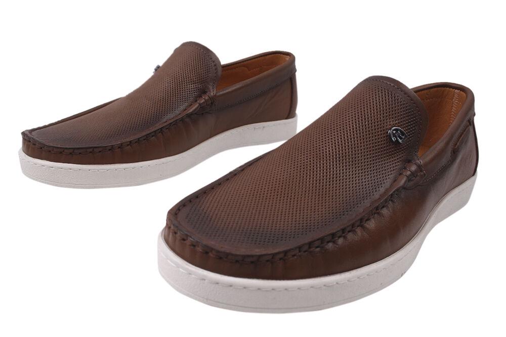 Мокасины мужские Max Step из кожи р. 41 Коричневый (26-20DTC) - фото 5
