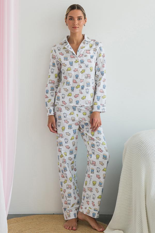 Пижамный костюм FORLY Dinoworld с фланелевым брюками XS - фото 2 Пижамный костюм FORLY Dinoworld с фланелевым брюками XS - фото 2