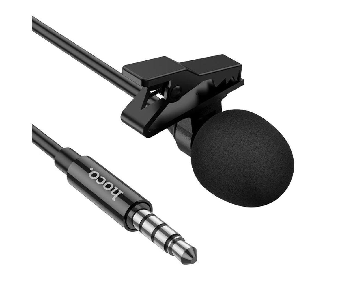 Мікрофон петличний Hoco L14 Lavalier Audio microphone AUX 2 м 3,5 мм Чорний - фото 4