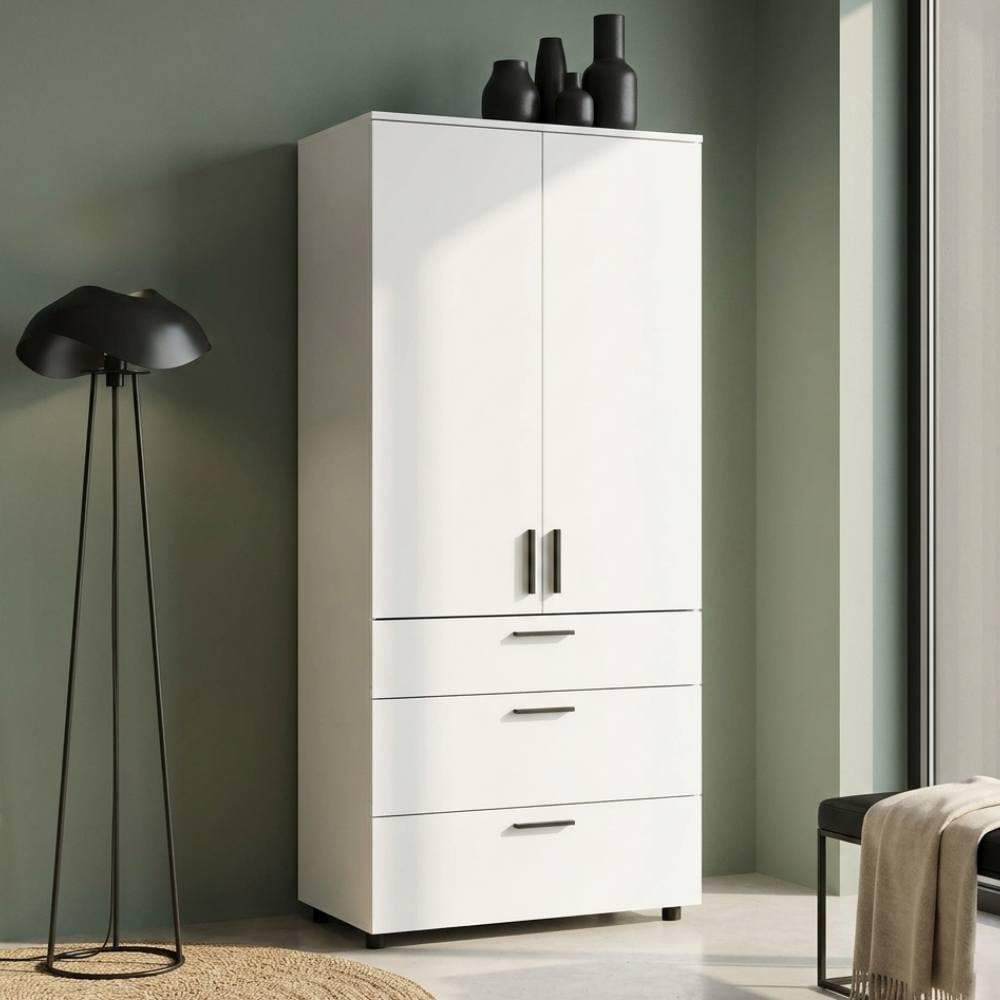 Шкаф для одежды Doros Торн 2 ДСП/3Ш полки 90х51,6х200 см Белый (DRS-012020)
