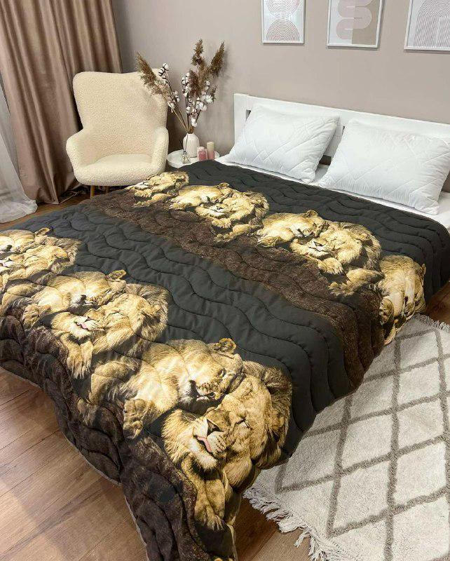 Ковдра літня двостороння з малюнком двоспальна 180x210 см Шоколадна - фото 2 Ковдра літня двостороння з малюнком двоспальна 180x210 см Шоколадна - фото 2