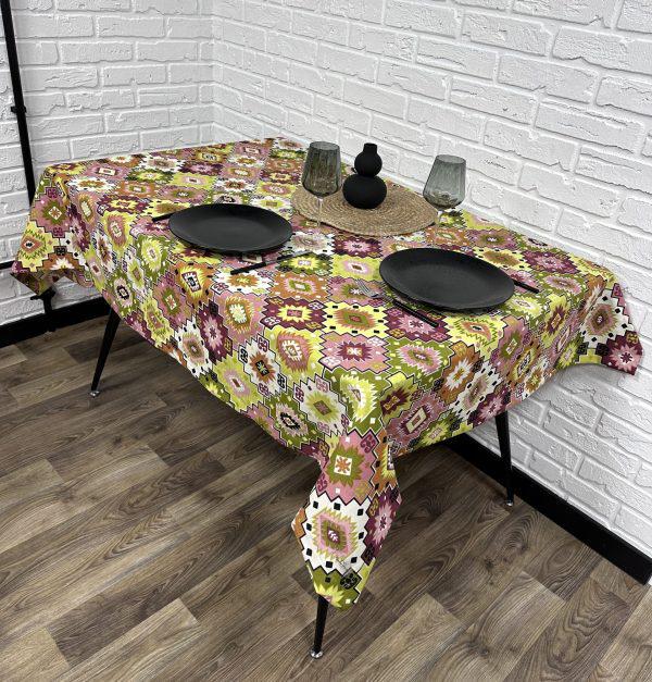Скатерть водоотталкивающая Comfort Home Carpet pink с тефлоновым покрытием 140x180 см