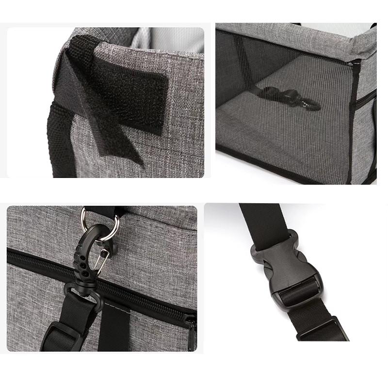 Сумка для животных Lesko SY-2022-0628 в авто с ремешком безопасности и карабином водонепроницаемая Gray (2329162436) - фото 3 Сумка для животных Lesko SY-2022-0628 в авто с ремешком безопасности и карабином водонепроницаемая Gray (2329162436) - фото 3